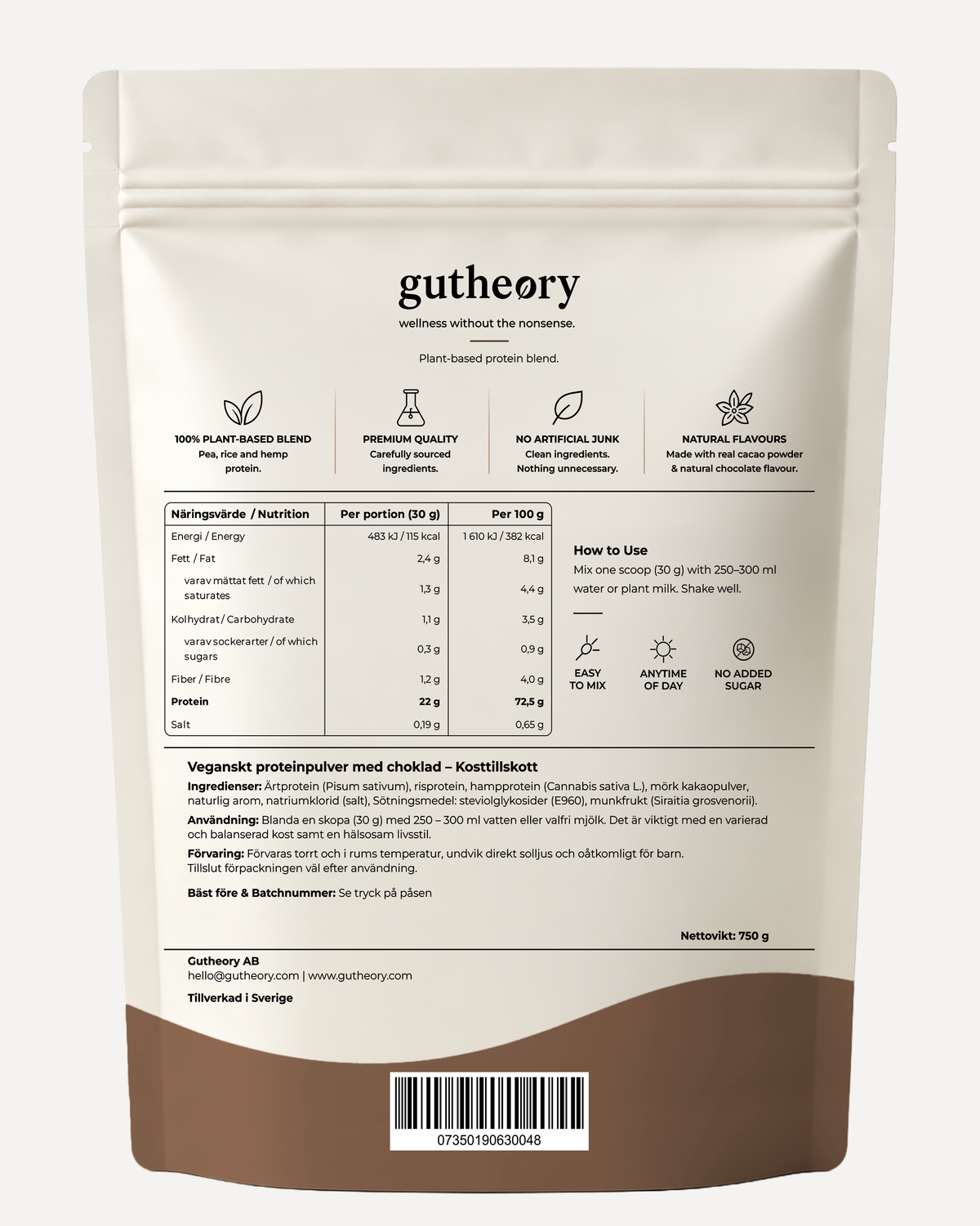 Veganskt protein – choklad